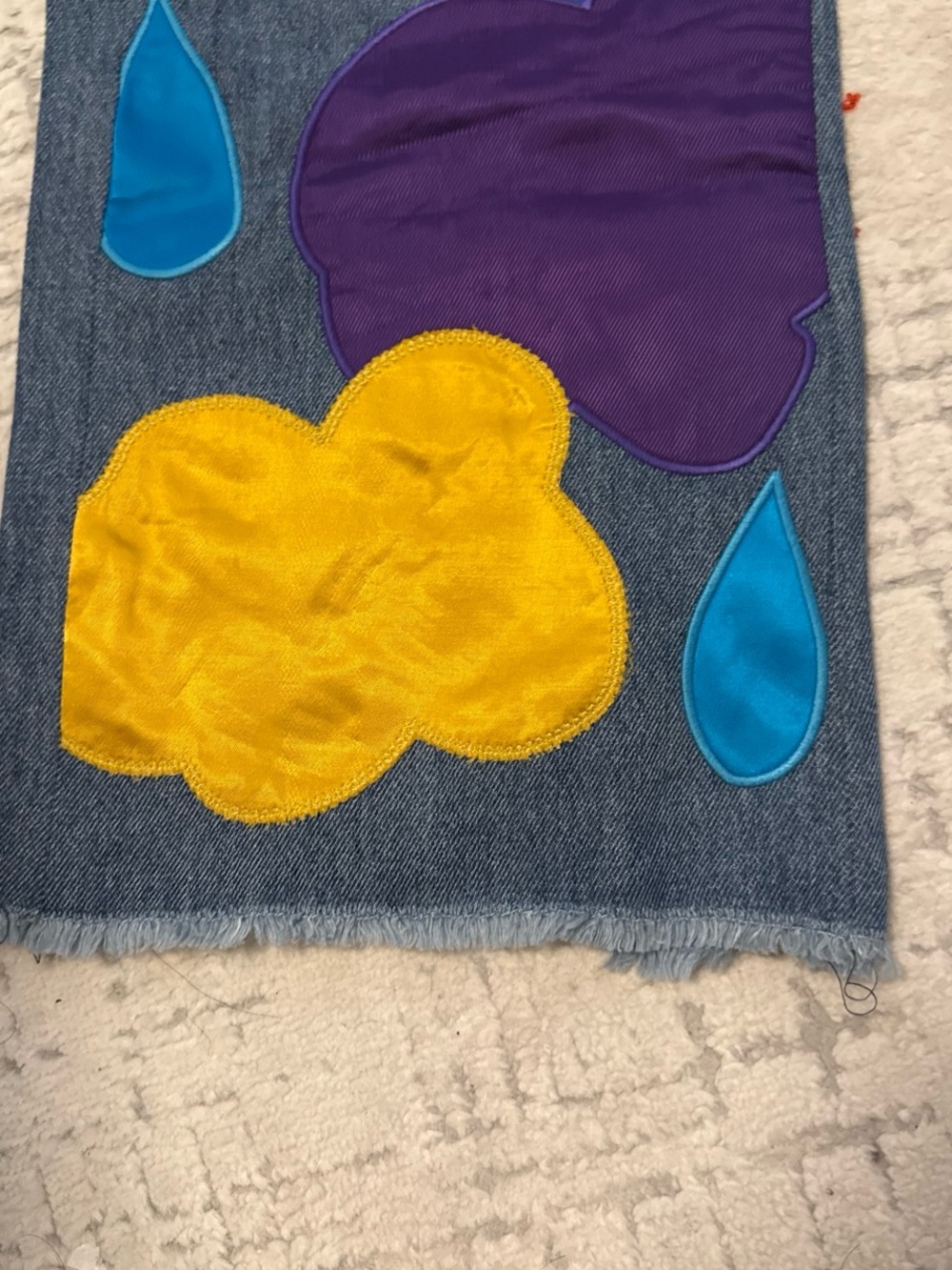 MARNI JEANS  Appliqué Denim Jeans with Tropical Motif - Picture 2 of 4